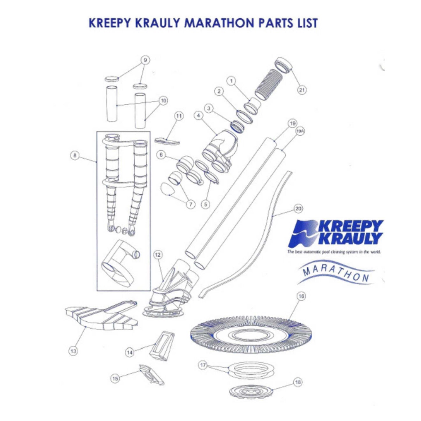 Drive Float Assembly for Kreepy Krauly