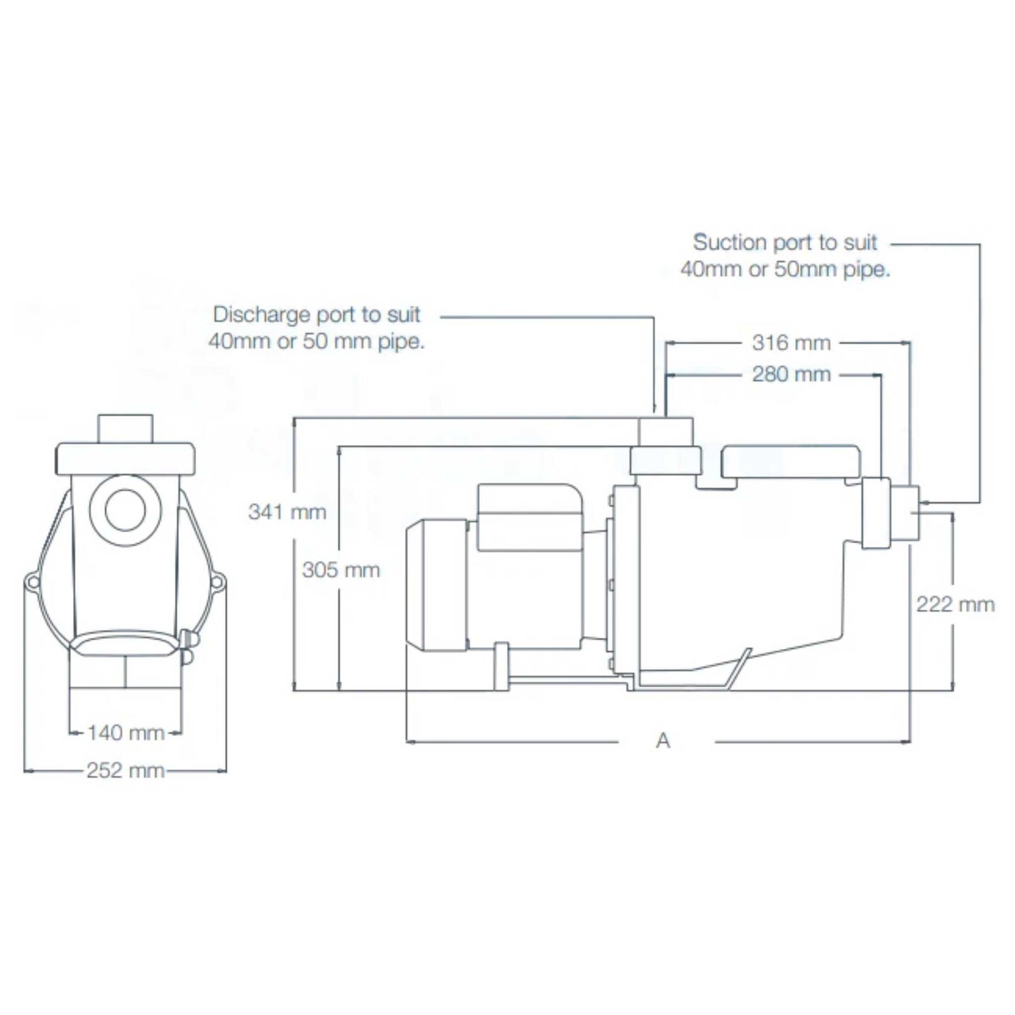 Reltech 0.75hp Pool Pump